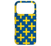 Custodia per iPhone 17 Pro Blue Yellow Sweden Cross Swedish Plus Language Pattern