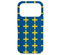 Custodia per iPhone 17 Pro Blue Yellow Sweden Plus Swedish Nordic Pattern