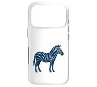 Custodia per iPhone 17 Pro Blue Zebra Animal Africa Safari Trendy Art