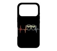 Custodia per iPhone 17 Pro Bongos Heartbeat Retro Bongo Player ECG