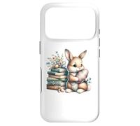 Custodia per iPhone 17 Pro Bookish Easter Bunny Reading Book Every Bunny Loves to Read