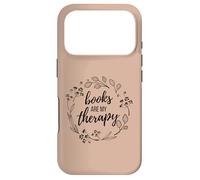 Custodia per iPhone 17 Pro Books Are My Therapy Lover Bookish Librarian Boho Floral