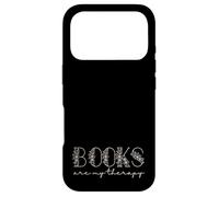 Custodia per iPhone 17 Pro Books Are My Therapy Lover Bookish Librarian Boho Floral