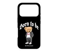 Custodia per iPhone 17 Pro Born To Be Different, Cool Teddy Bear Quotes Graphic Designs