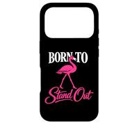 Custodia per iPhone 17 Pro Born To Stand Out fenicottero rosa frase grafica