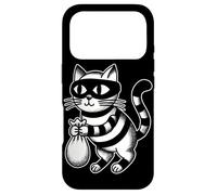 Custodia per iPhone 17 Pro Borsa salvadanaio a forma di gatto ladro gattino nero