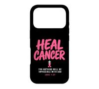 Custodia per iPhone 17 Pro Breast Cancer Awareness Month He Can Heal Christian God