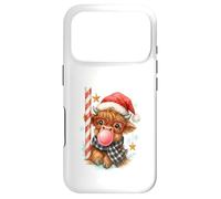 Custodia per iPhone 17 Pro Bubble Blowing Highland Cow Christmas Cute Holiday