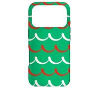 Custodia per iPhone 17 Pro Bulgarian Green Crimson Red Arc Half-Circle Wave Pattern