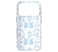 Custodia per iPhone 17 Pro Bulldog francesi in toile blu chiaro, Frenchie