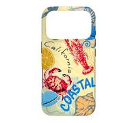 Custodia per iPhone 17 Pro California Coastal Seafood Collage Retro Beach Food Art