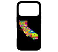 Custodia per iPhone 17 Pro California County mappa T-shirt mappa di California Stati Uniti