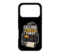 Custodia per iPhone 17 Pro CALLSIGN CHECK FIRST Radioamatore Stazione Microfono