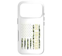 Custodia per iPhone 17 Pro Camicia per la festa del papà, motivo mimetico con bandiera americana