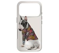 Custodia per iPhone 17 Pro Cane Bull Terrier con tatuaggio drago giapponese Irezumi