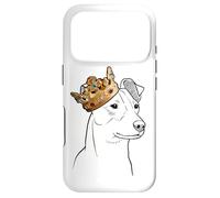 Custodia per iPhone 17 Pro Cane Jack Russell che indossa una corona