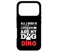 Custodia per iPhone 17 Pro Cane Nome Dino All In Need Is Coffee My Dog Named Dino