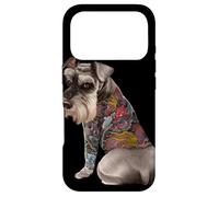 Custodia per iPhone 17 Pro Cane Schnauzer con drago giapponese Tattoo Irezumi