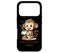 Custodia per iPhone 17 Pro Cant Live Wout Caffè Carino Scimmia Cartoon