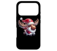 Custodia per iPhone 17 Pro Cappello da Babbo Natale con renna volante