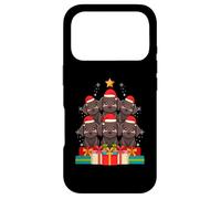 Custodia per iPhone 17 Pro Cappello per albero di Natale a forma di cane Labrador Retriever Chocolate Lab
