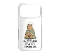 Custodia per iPhone 17 Pro Capybara Meme Patrono Santo Di Non Il Mio Problema