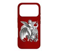 Custodia per iPhone 17 Pro Carattere alato demoniaco cavalcando un drago a due teste ritagliato