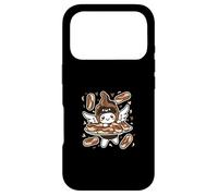 Custodia per iPhone 17 Pro Carino Anime Personaggio Holding Cioccolato Pasticceria Piatto Eclair