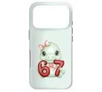 Custodia per iPhone 17 Pro Carino Coquette Dinosaur 67 Meme Six Seven Dino Ragazza Donne