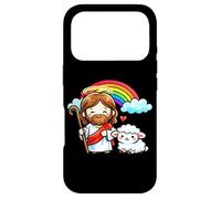 Custodia per iPhone 17 Pro Carino Gesù Cristo Pastore Agnello Arcobaleno Kid Cristianesimo