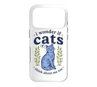 Custodia per iPhone 17 Pro Carino I Wonder If Cats Think About Me Too Folk Art Kitten