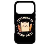 Custodia per iPhone 17 Pro Carino Sketchpad "Remember to Draw Daily"