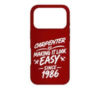 Custodia per iPhone 17 Pro Carpenter 40° anniversario di compleanno, perfetto falegname