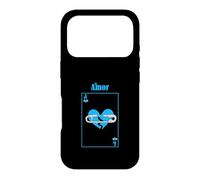 Custodia per iPhone 17 Pro Carta d'amore perso di colore blu Grafica blu