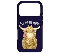 Custodia per iPhone 17 Pro Cartone animato Scottish Highland Cow "Och Aye The Moo!"