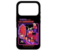 Custodia per iPhone 17 Pro Cat Dimension Sci Fi Retro Vintage Funny Adult Humor