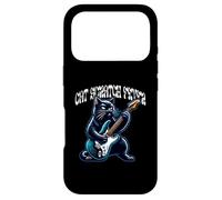 Custodia per iPhone 17 Pro Cat Scratch Fever Cat che suona la chitarra Rock and Roll Design
