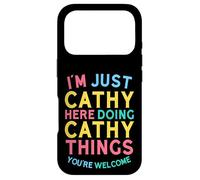 Custodia per iPhone 17 Pro Cathy Here Doing Cathy Things Divertente Nome Cathy