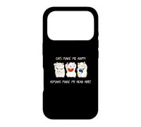 Custodia per iPhone 17 Pro Cats Make Me Happy Humans Make My Head Hurt for Cat Lovers