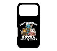 Custodia per iPhone 17 Pro Cats Side Quest Distracted Tabletop Funny Men Women Kids Dad