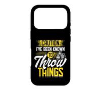 Custodia per iPhone 17 Pro Caution I've Been Known To Throw Things