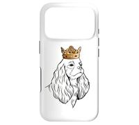 Custodia per iPhone 17 Pro Cavalier King Charles Spaniel Cane che indossa una corona