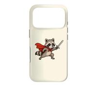 Custodia per iPhone 17 Pro Cavaliere procione carino con spada e mantello Fantasy Adventure