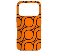 Custodia per iPhone 17 Pro Cerchi neri Design in carta da parati colore arancione