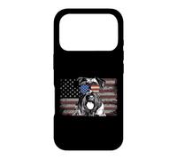 Custodia per iPhone 17 Pro Cesky Terrier Cane 4 luglio Retro USA Bandiera Americana