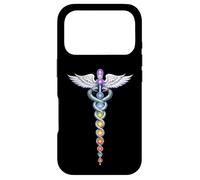 Custodia per iPhone 17 Pro Chakra Energy Caduceus Design - Risveglio della Kundalini
