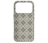 Custodia per iPhone 17 Pro Charcoal Grey Taupe Cream Polka Dots Circles Cells PatternCh
