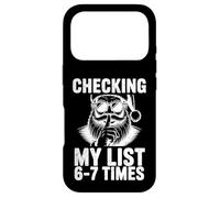 Custodia per iPhone 17 Pro Checking My List 6-7 volte divertente Babbo Natale
