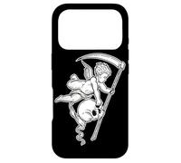 Custodia per iPhone 17 Pro Cherubino Grim Reaper Skull Scythe Gothic Angel Baby Death
