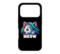 Custodia per iPhone 17 Pro Chibi Cat Peeking from Blanket